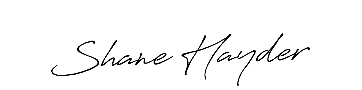 How to make Shane Hayder name signature. Use Antro_Vectra_Bolder style for creating short signs online. This is the latest handwritten sign. Shane Hayder signature style 7 images and pictures png