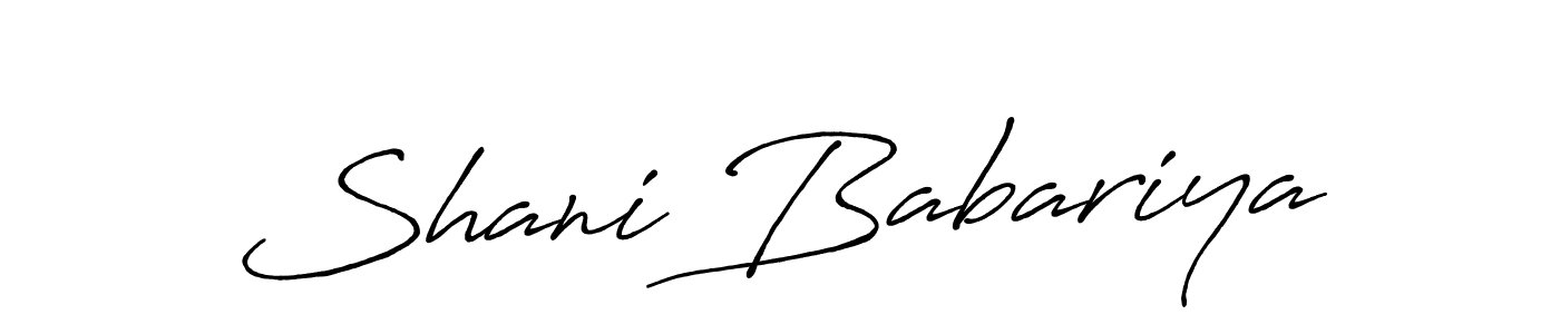 Shani Babariya stylish signature style. Best Handwritten Sign (Antro_Vectra_Bolder) for my name. Handwritten Signature Collection Ideas for my name Shani Babariya. Shani Babariya signature style 7 images and pictures png