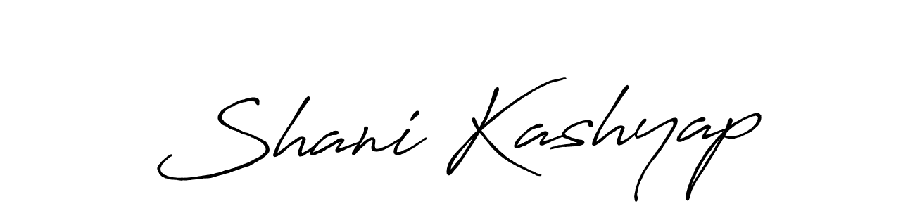 Make a beautiful signature design for name Shani Kashyap. With this signature (Antro_Vectra_Bolder) style, you can create a handwritten signature for free. Shani Kashyap signature style 7 images and pictures png