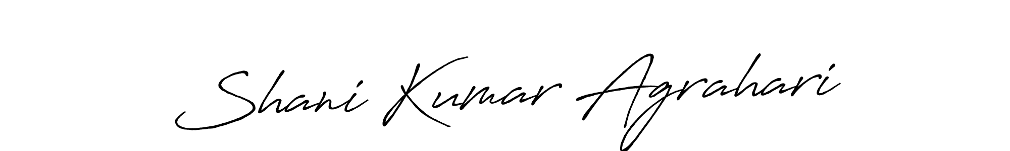 Antro_Vectra_Bolder is a professional signature style that is perfect for those who want to add a touch of class to their signature. It is also a great choice for those who want to make their signature more unique. Get Shani Kumar Agrahari name to fancy signature for free. Shani Kumar Agrahari signature style 7 images and pictures png