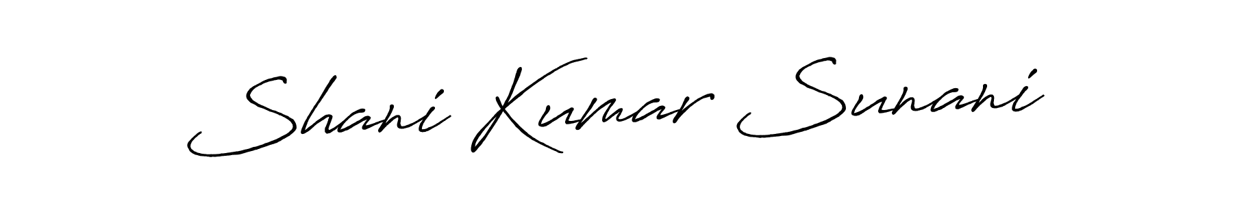 How to make Shani Kumar Sunani name signature. Use Antro_Vectra_Bolder style for creating short signs online. This is the latest handwritten sign. Shani Kumar Sunani signature style 7 images and pictures png