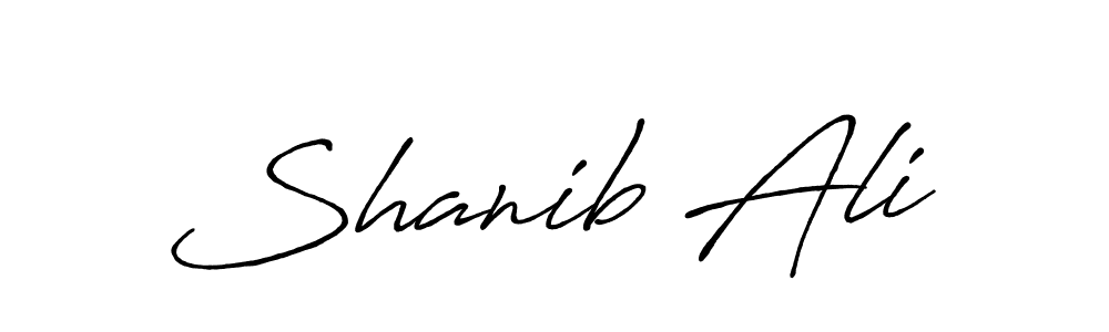 Shanib Ali stylish signature style. Best Handwritten Sign (Antro_Vectra_Bolder) for my name. Handwritten Signature Collection Ideas for my name Shanib Ali. Shanib Ali signature style 7 images and pictures png