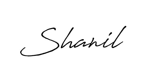 Make a beautiful signature design for name Shanil. With this signature (Antro_Vectra_Bolder) style, you can create a handwritten signature for free. Shanil signature style 7 images and pictures png
