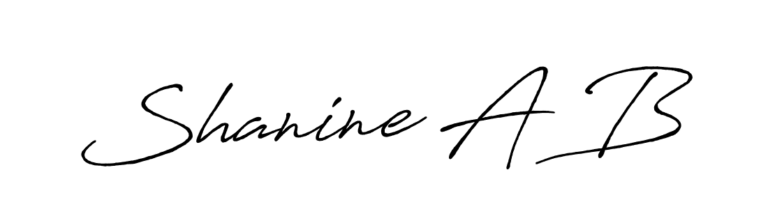 Also You can easily find your signature by using the search form. We will create Shanine A B name handwritten signature images for you free of cost using Antro_Vectra_Bolder sign style. Shanine A B signature style 7 images and pictures png