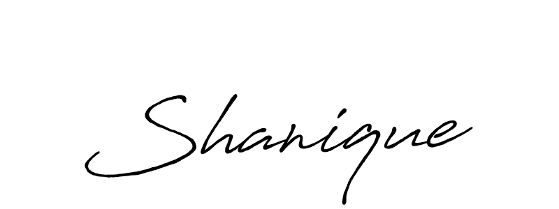 How to make Shanique name signature. Use Antro_Vectra_Bolder style for creating short signs online. This is the latest handwritten sign. Shanique signature style 7 images and pictures png