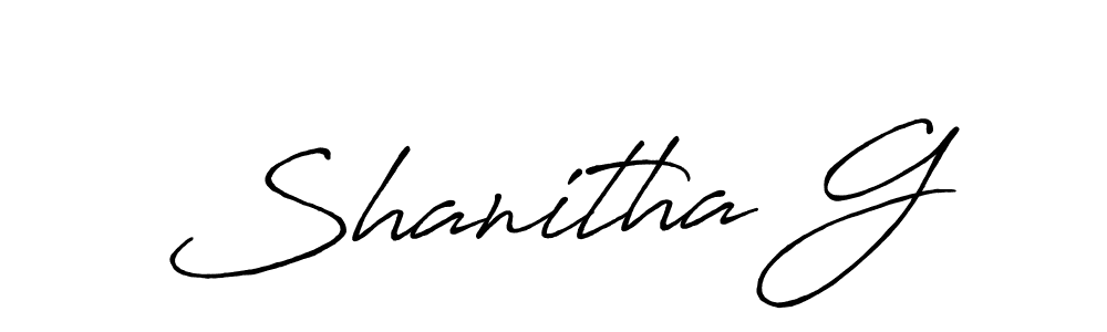 Shanitha G stylish signature style. Best Handwritten Sign (Antro_Vectra_Bolder) for my name. Handwritten Signature Collection Ideas for my name Shanitha G. Shanitha G signature style 7 images and pictures png