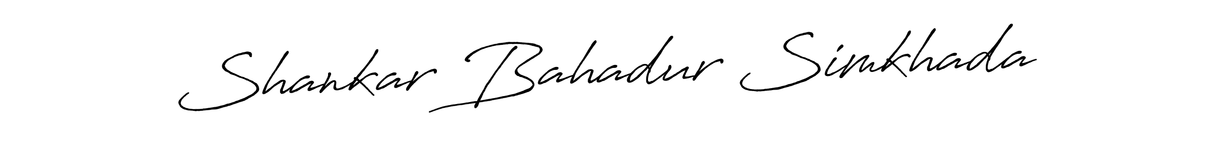Antro_Vectra_Bolder is a professional signature style that is perfect for those who want to add a touch of class to their signature. It is also a great choice for those who want to make their signature more unique. Get Shankar Bahadur Simkhada name to fancy signature for free. Shankar Bahadur Simkhada signature style 7 images and pictures png