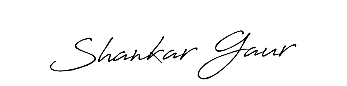 Also we have Shankar Gaur name is the best signature style. Create professional handwritten signature collection using Antro_Vectra_Bolder autograph style. Shankar Gaur signature style 7 images and pictures png