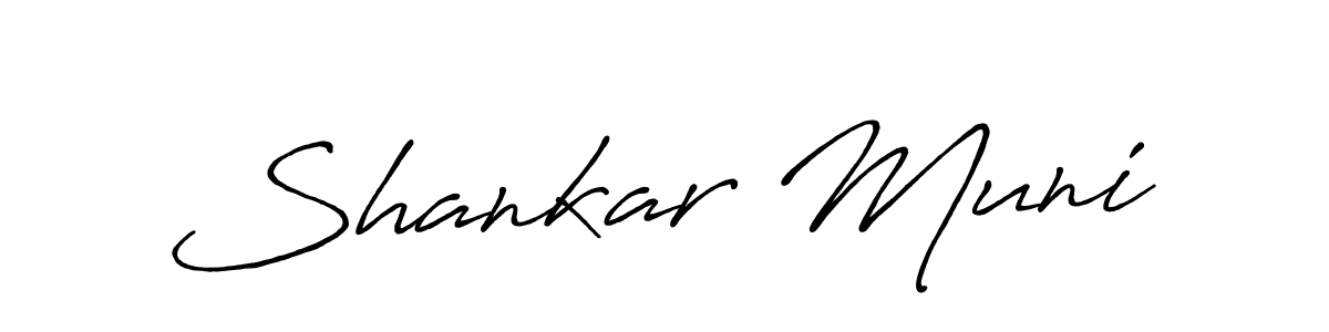 How to make Shankar Muni name signature. Use Antro_Vectra_Bolder style for creating short signs online. This is the latest handwritten sign. Shankar Muni signature style 7 images and pictures png