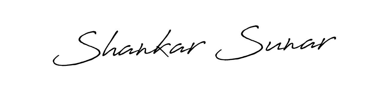 Make a beautiful signature design for name Shankar Sunar. With this signature (Antro_Vectra_Bolder) style, you can create a handwritten signature for free. Shankar Sunar signature style 7 images and pictures png