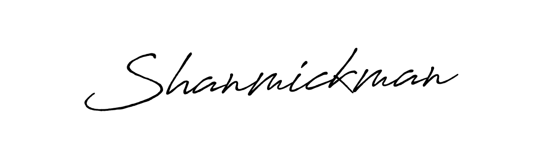 Shanmickman stylish signature style. Best Handwritten Sign (Antro_Vectra_Bolder) for my name. Handwritten Signature Collection Ideas for my name Shanmickman. Shanmickman signature style 7 images and pictures png