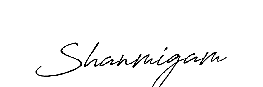 Also we have Shanmigam name is the best signature style. Create professional handwritten signature collection using Antro_Vectra_Bolder autograph style. Shanmigam signature style 7 images and pictures png