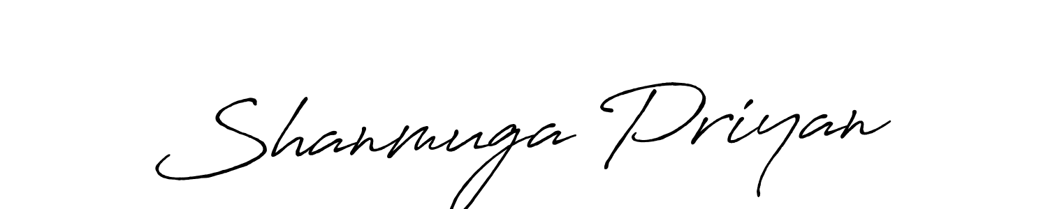 Make a short Shanmuga Priyan signature style. Manage your documents anywhere anytime using Antro_Vectra_Bolder. Create and add eSignatures, submit forms, share and send files easily. Shanmuga Priyan signature style 7 images and pictures png