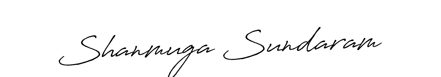 Create a beautiful signature design for name Shanmuga Sundaram. With this signature (Antro_Vectra_Bolder) fonts, you can make a handwritten signature for free. Shanmuga Sundaram signature style 7 images and pictures png