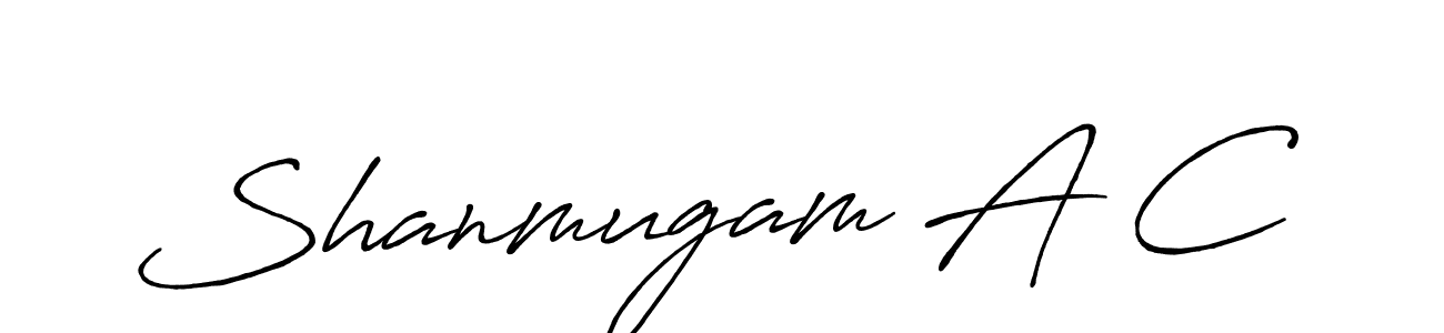 How to Draw Shanmugam A C signature style? Antro_Vectra_Bolder is a latest design signature styles for name Shanmugam A C. Shanmugam A C signature style 7 images and pictures png