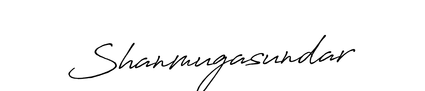 How to make Shanmugasundar name signature. Use Antro_Vectra_Bolder style for creating short signs online. This is the latest handwritten sign. Shanmugasundar signature style 7 images and pictures png