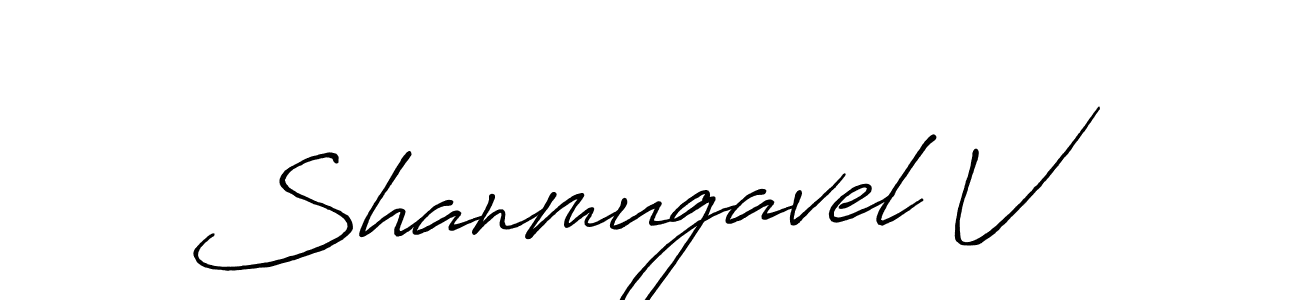 Once you've used our free online signature maker to create your best signature Antro_Vectra_Bolder style, it's time to enjoy all of the benefits that Shanmugavel V name signing documents. Shanmugavel V signature style 7 images and pictures png