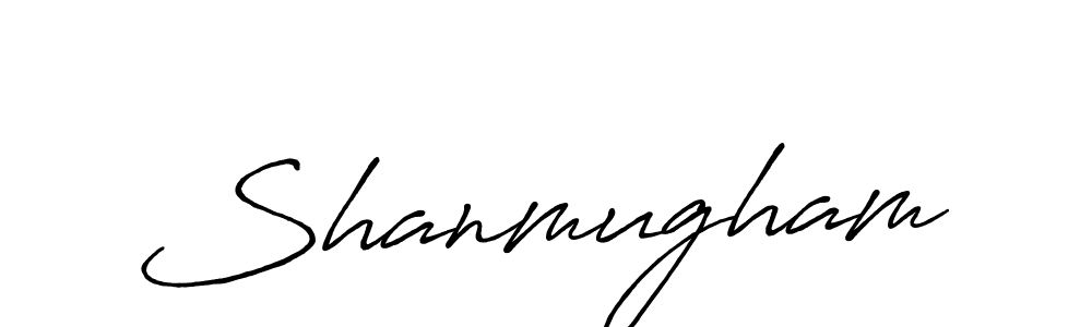 How to make Shanmugham name signature. Use Antro_Vectra_Bolder style for creating short signs online. This is the latest handwritten sign. Shanmugham signature style 7 images and pictures png