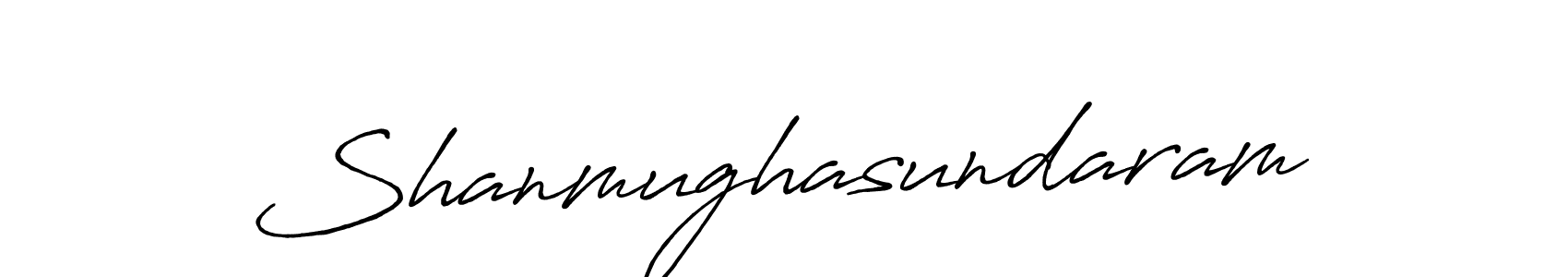 Use a signature maker to create a handwritten signature online. With this signature software, you can design (Antro_Vectra_Bolder) your own signature for name Shanmughasundaram. Shanmughasundaram signature style 7 images and pictures png