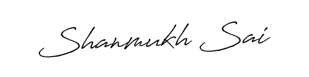 Also You can easily find your signature by using the search form. We will create Shanmukh Sai name handwritten signature images for you free of cost using Antro_Vectra_Bolder sign style. Shanmukh Sai signature style 7 images and pictures png