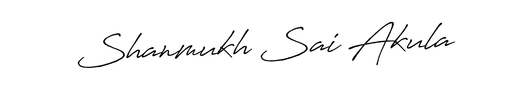 How to make Shanmukh Sai Akula name signature. Use Antro_Vectra_Bolder style for creating short signs online. This is the latest handwritten sign. Shanmukh Sai Akula signature style 7 images and pictures png
