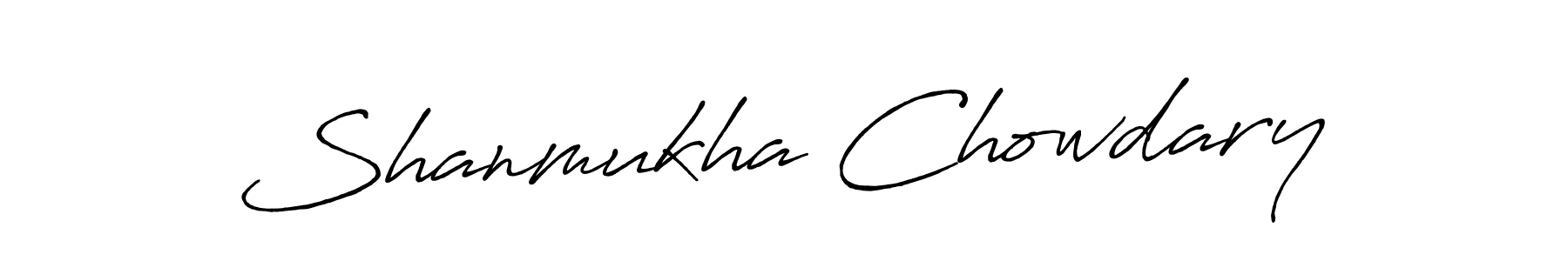 How to Draw Shanmukha Chowdary signature style? Antro_Vectra_Bolder is a latest design signature styles for name Shanmukha Chowdary. Shanmukha Chowdary signature style 7 images and pictures png