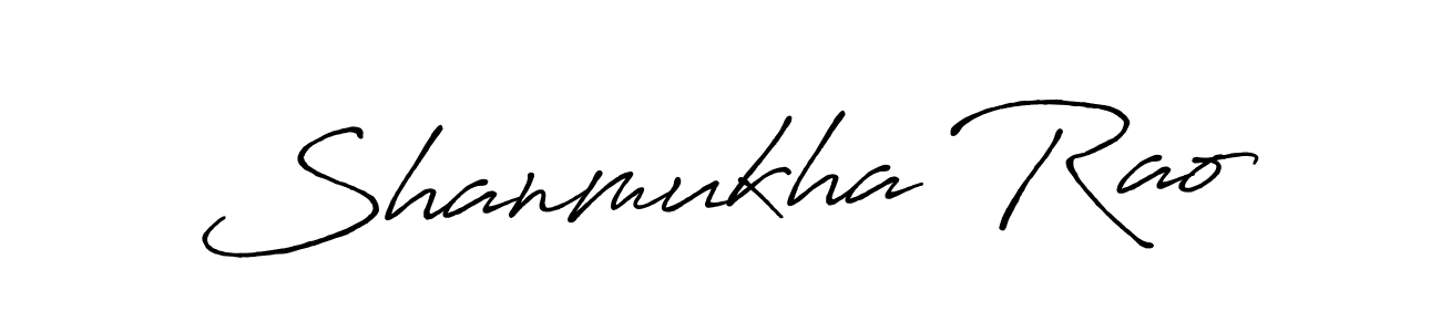 Create a beautiful signature design for name Shanmukha Rao. With this signature (Antro_Vectra_Bolder) fonts, you can make a handwritten signature for free. Shanmukha Rao signature style 7 images and pictures png