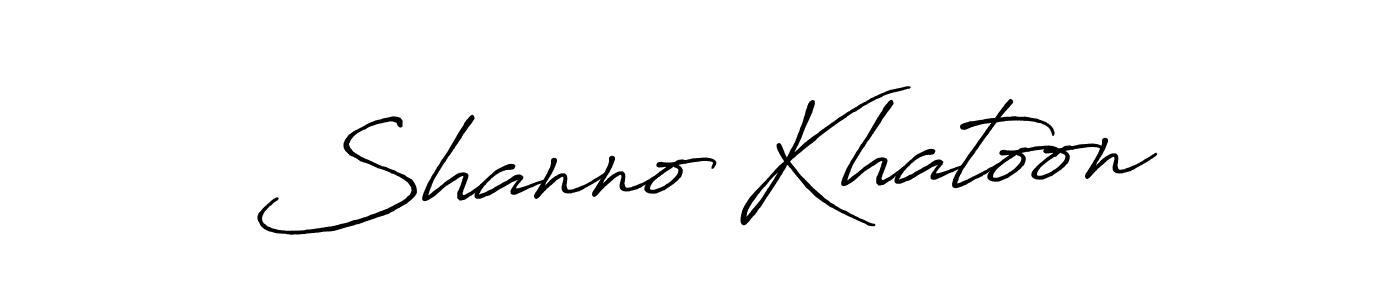 Design your own signature with our free online signature maker. With this signature software, you can create a handwritten (Antro_Vectra_Bolder) signature for name Shanno Khatoon. Shanno Khatoon signature style 7 images and pictures png