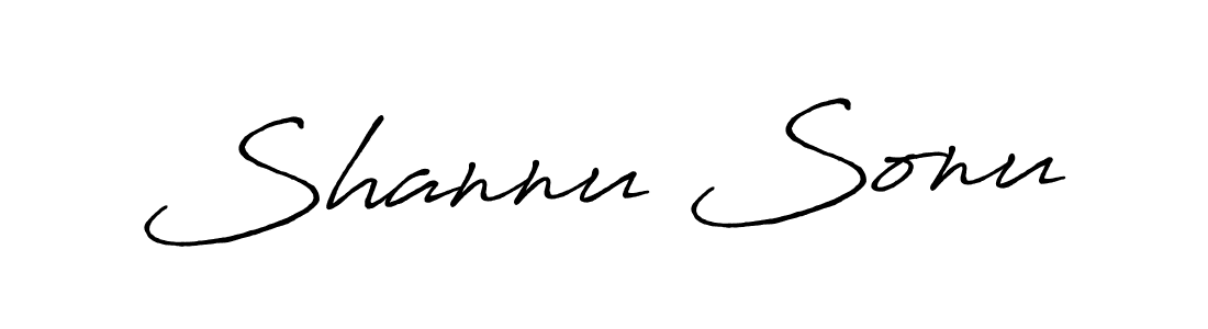 How to make Shannu Sonu name signature. Use Antro_Vectra_Bolder style for creating short signs online. This is the latest handwritten sign. Shannu Sonu signature style 7 images and pictures png