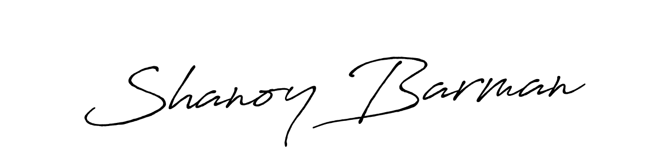 How to make Shanoy Barman name signature. Use Antro_Vectra_Bolder style for creating short signs online. This is the latest handwritten sign. Shanoy Barman signature style 7 images and pictures png