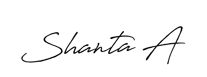 You can use this online signature creator to create a handwritten signature for the name Shanta A. This is the best online autograph maker. Shanta A signature style 7 images and pictures png