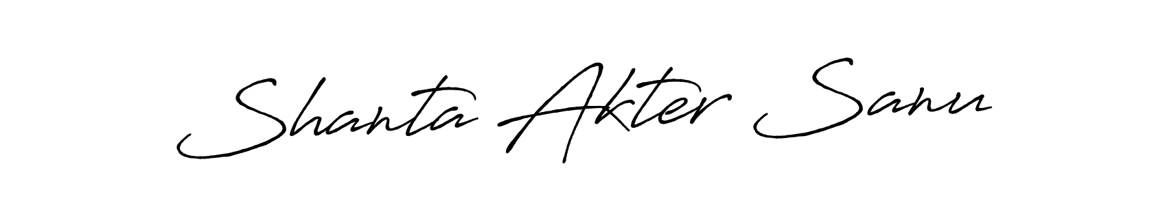 It looks lik you need a new signature style for name Shanta Akter Sanu. Design unique handwritten (Antro_Vectra_Bolder) signature with our free signature maker in just a few clicks. Shanta Akter Sanu signature style 7 images and pictures png