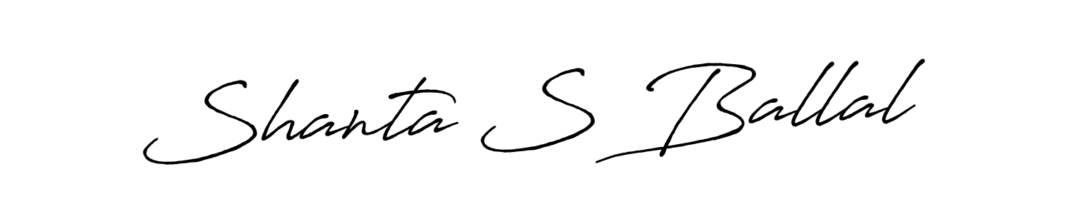 Make a beautiful signature design for name Shanta S Ballal. Use this online signature maker to create a handwritten signature for free. Shanta S Ballal signature style 7 images and pictures png