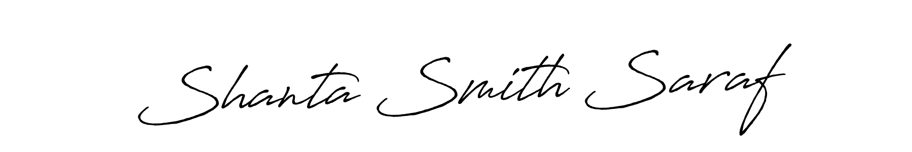 The best way (Antro_Vectra_Bolder) to make a short signature is to pick only two or three words in your name. The name Shanta Smith Saraf include a total of six letters. For converting this name. Shanta Smith Saraf signature style 7 images and pictures png