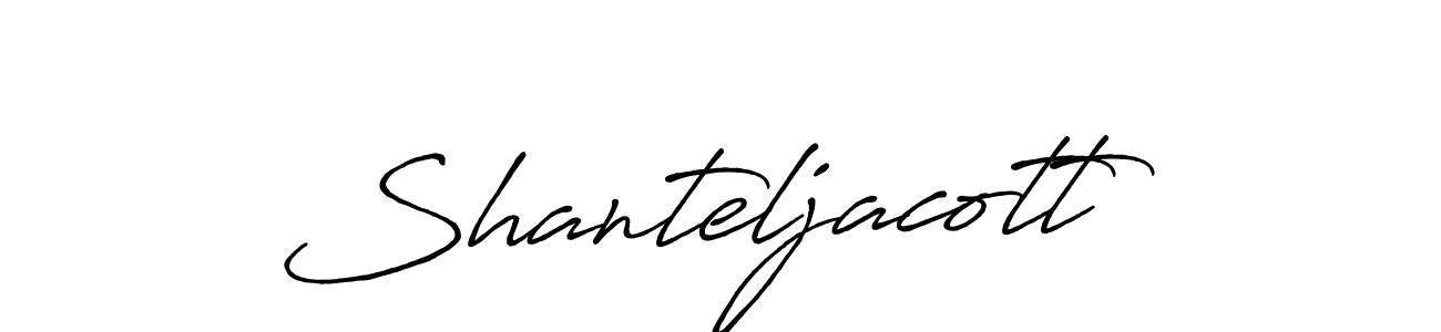 Make a beautiful signature design for name Shanteljacott. With this signature (Antro_Vectra_Bolder) style, you can create a handwritten signature for free. Shanteljacott signature style 7 images and pictures png