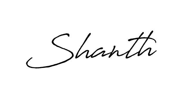 Create a beautiful signature design for name Shanth. With this signature (Antro_Vectra_Bolder) fonts, you can make a handwritten signature for free. Shanth signature style 7 images and pictures png