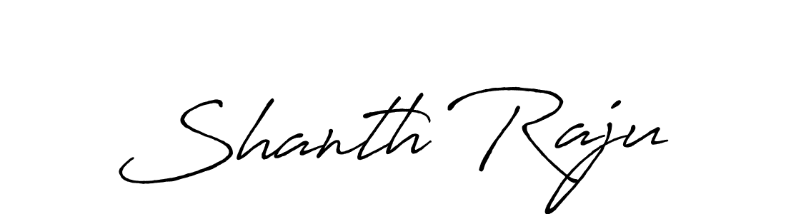 You should practise on your own different ways (Antro_Vectra_Bolder) to write your name (Shanth Raju) in signature. don't let someone else do it for you. Shanth Raju signature style 7 images and pictures png