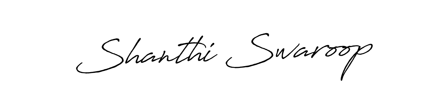 Antro_Vectra_Bolder is a professional signature style that is perfect for those who want to add a touch of class to their signature. It is also a great choice for those who want to make their signature more unique. Get Shanthi Swaroop name to fancy signature for free. Shanthi Swaroop signature style 7 images and pictures png