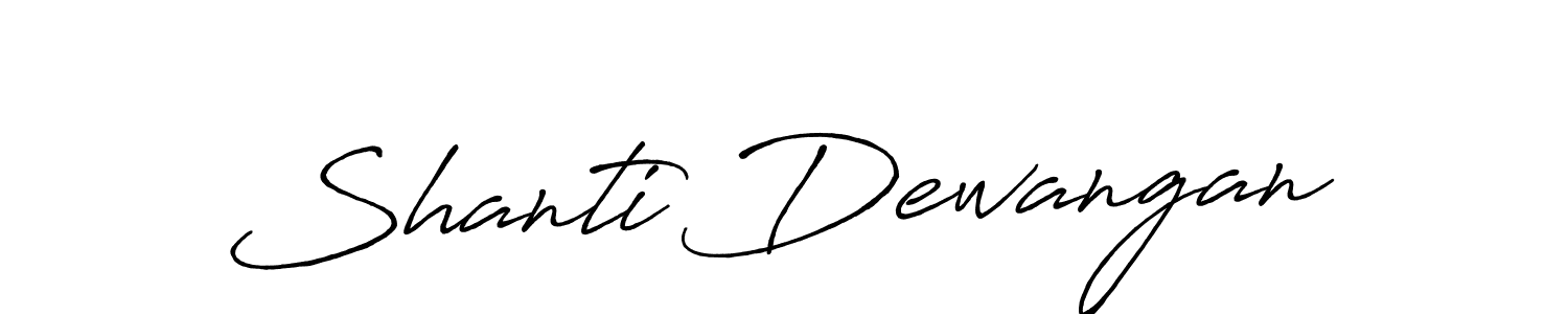 How to make Shanti Dewangan signature? Antro_Vectra_Bolder is a professional autograph style. Create handwritten signature for Shanti Dewangan name. Shanti Dewangan signature style 7 images and pictures png