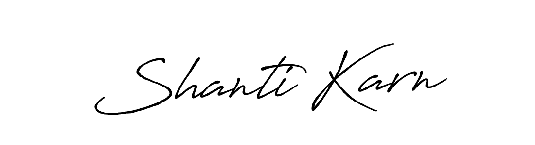 How to make Shanti Karn signature? Antro_Vectra_Bolder is a professional autograph style. Create handwritten signature for Shanti Karn name. Shanti Karn signature style 7 images and pictures png