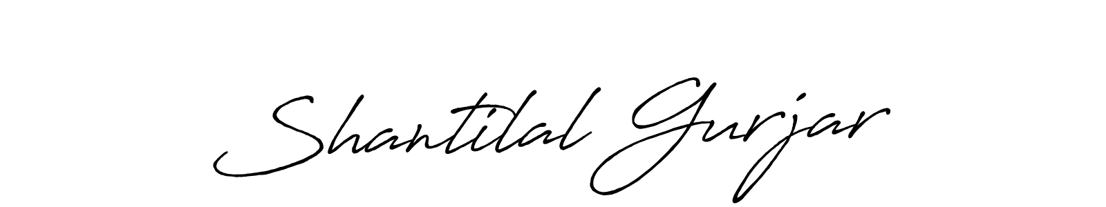 Create a beautiful signature design for name Shantilal Gurjar. With this signature (Antro_Vectra_Bolder) fonts, you can make a handwritten signature for free. Shantilal Gurjar signature style 7 images and pictures png