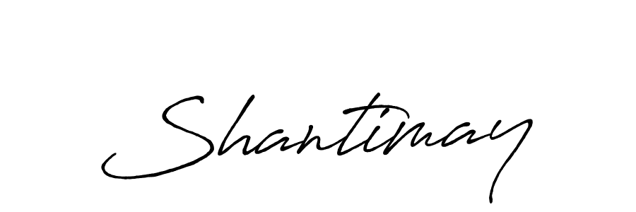 How to make Shantimay name signature. Use Antro_Vectra_Bolder style for creating short signs online. This is the latest handwritten sign. Shantimay signature style 7 images and pictures png