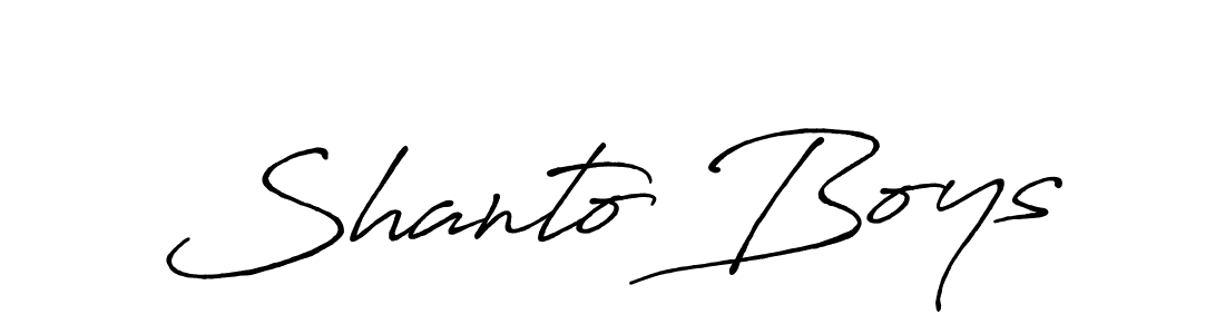 Create a beautiful signature design for name Shanto Boys. With this signature (Antro_Vectra_Bolder) fonts, you can make a handwritten signature for free. Shanto Boys signature style 7 images and pictures png