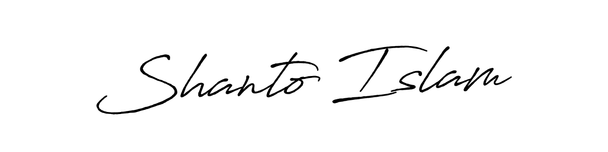 Shanto Islam stylish signature style. Best Handwritten Sign (Antro_Vectra_Bolder) for my name. Handwritten Signature Collection Ideas for my name Shanto Islam. Shanto Islam signature style 7 images and pictures png