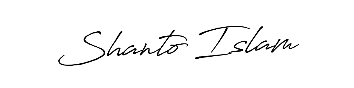 Shanto Islam stylish signature style. Best Handwritten Sign (Antro_Vectra_Bolder) for my name. Handwritten Signature Collection Ideas for my name Shanto Islam. Shanto Islam signature style 7 images and pictures png