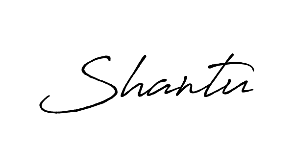 Create a beautiful signature design for name Shantu. With this signature (Antro_Vectra_Bolder) fonts, you can make a handwritten signature for free. Shantu signature style 7 images and pictures png