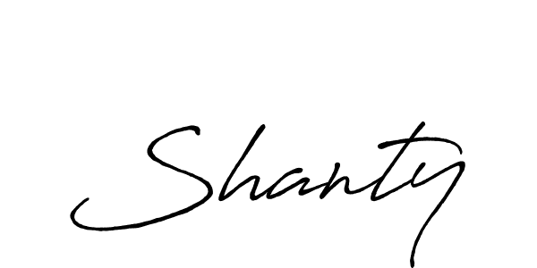 Use a signature maker to create a handwritten signature online. With this signature software, you can design (Antro_Vectra_Bolder) your own signature for name Shanty. Shanty signature style 7 images and pictures png