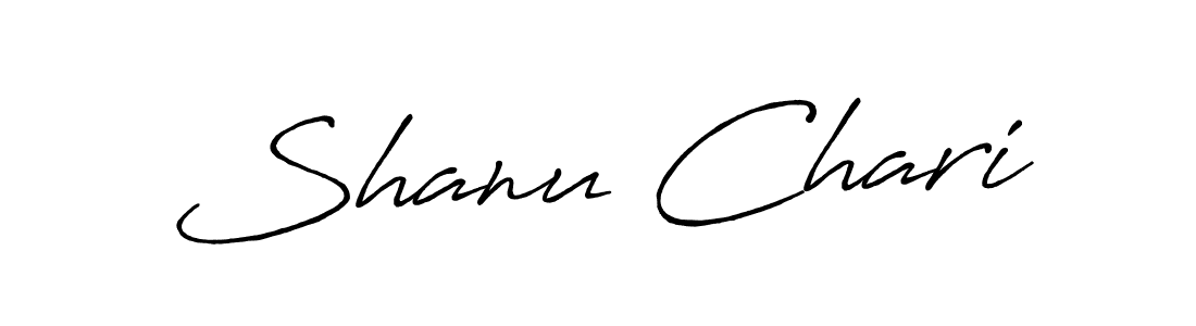 Make a beautiful signature design for name Shanu Chari. With this signature (Antro_Vectra_Bolder) style, you can create a handwritten signature for free. Shanu Chari signature style 7 images and pictures png