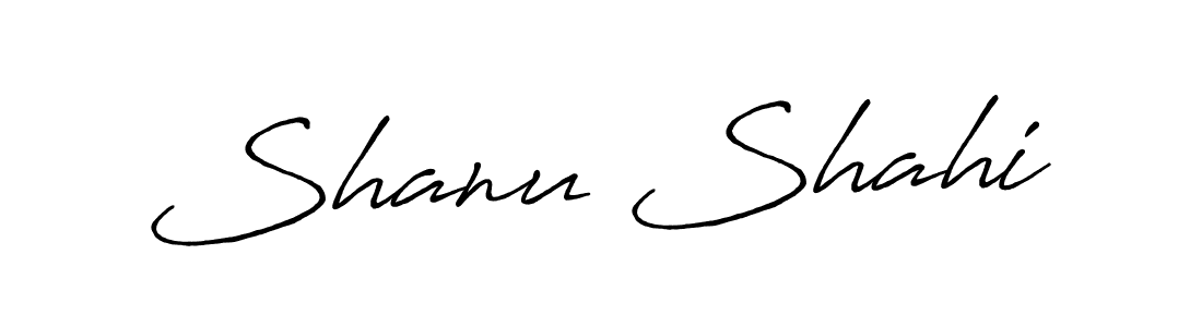 How to make Shanu Shahi signature? Antro_Vectra_Bolder is a professional autograph style. Create handwritten signature for Shanu Shahi name. Shanu Shahi signature style 7 images and pictures png