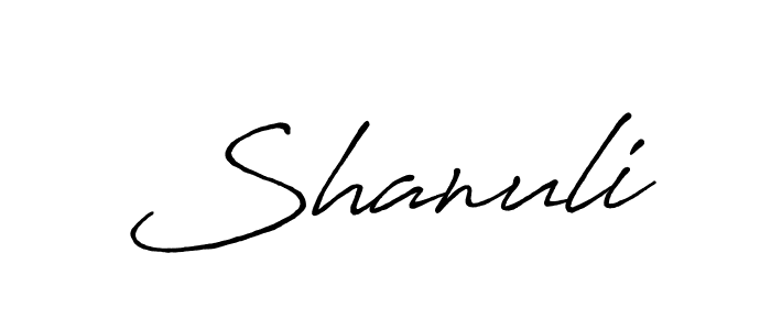 Shanuli stylish signature style. Best Handwritten Sign (Antro_Vectra_Bolder) for my name. Handwritten Signature Collection Ideas for my name Shanuli. Shanuli signature style 7 images and pictures png